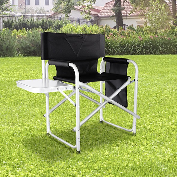 Regiestuhl mit Tisch und Tasche - 47x57x79cm - Aluminium-Polyester - max 120kg