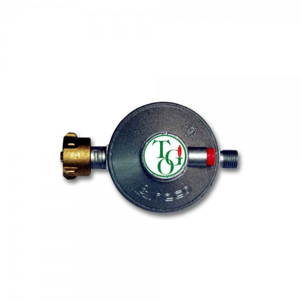Gasregler Niederdruck 50mbar - 1,5kg/h - Kleinflaschenanschluss x 1/4" links - einstufig - FAHRZEUG