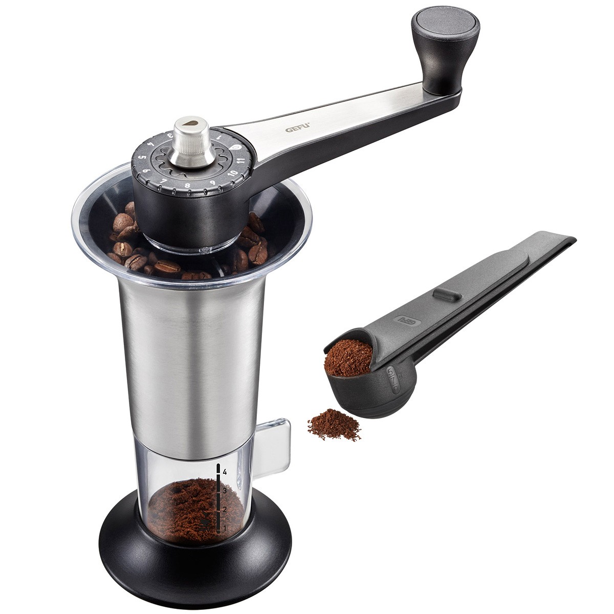 GEFU Set: Kaffeemühle LORENZO und Kaffeemaß MORENO, verstellbar