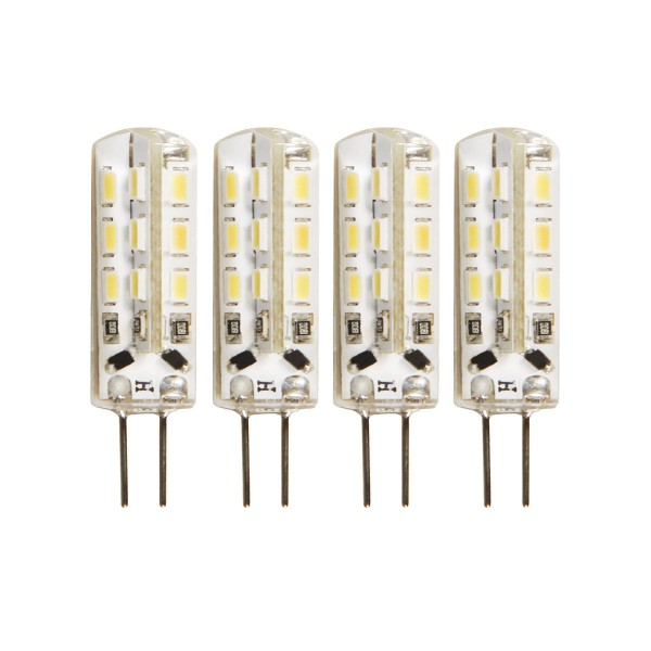 4er - LED Leuchtmittel Stiftsockel G4 - 12V - 1,5W - 120lm - 4000K