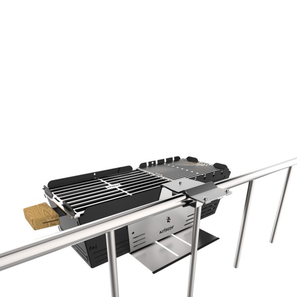 KNISTER Grill Balkonhalterung / Relinghalter - 100% Edelstahl