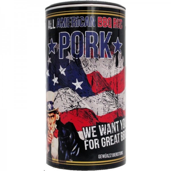 All American Pork, BBQ Rub 350g Streuer