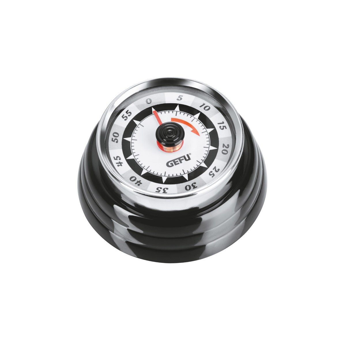 Küchentimer Kurzzeitmesser RETRO schwarz - mechanisch - magnetisch