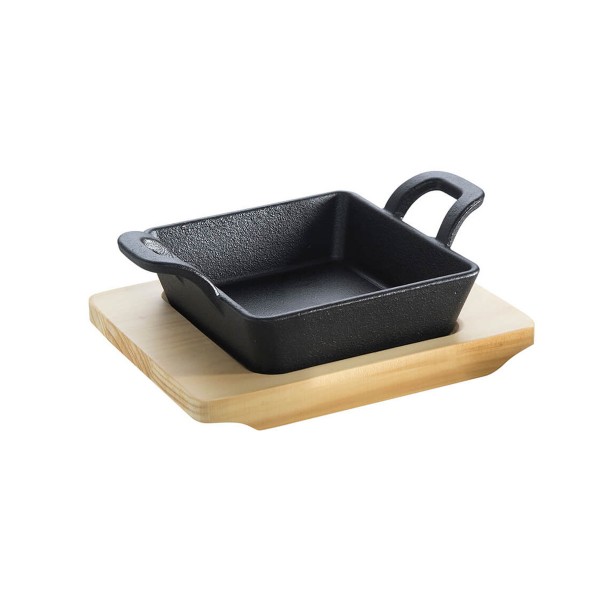 Feuerpfännchen 15cm cm mit Stiel - Gusspfanne aus hochwertigem Gusseisen - Servierpfanne