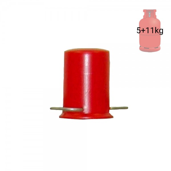 Gasflaschen Abdeckkappe rot - geeignet für 5kg und 11kg Gasflaschen - mit Verriegelung