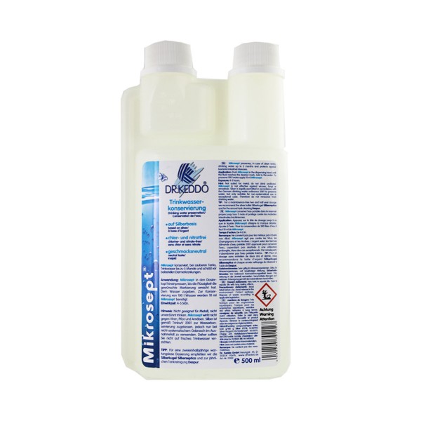 Dr.KEDDO - Mikrosept Trinkwasserkonservierung- 500ml - Dosierflasche - 10ml/100 Liter