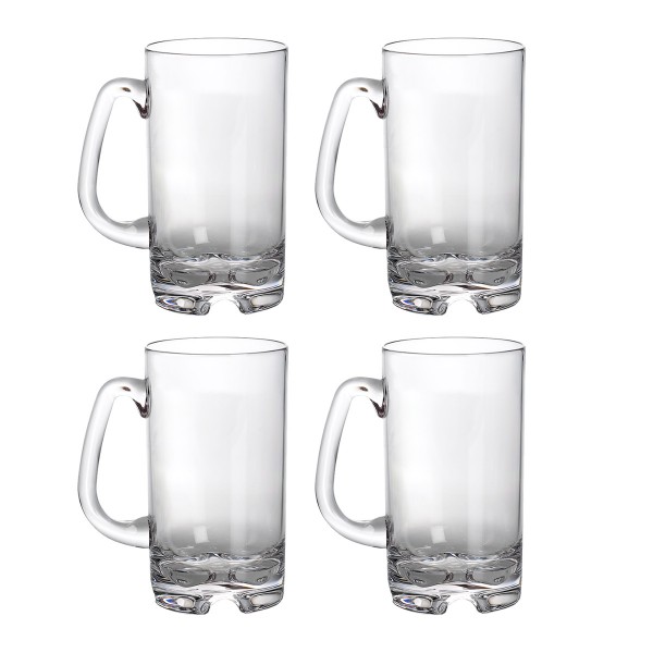 4 x Bierkrug aus bruchfestem Polycarbonat - 500ml