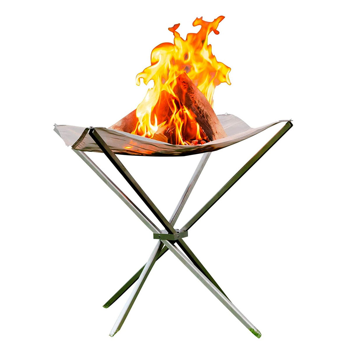 Faltbarer Edelstahl Feuerkorb Tragbare Feuerschale/Feuernetz Camping und Angeln 