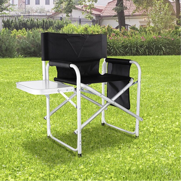 Regiestuhl mit Tisch und Tasche - 47x57x79cm - Aluminium-Polyester - max 120kg