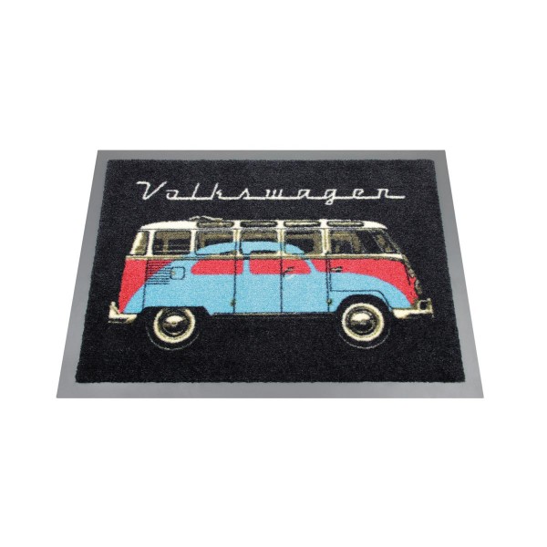 Fußmatte "VW Bus & Käfer" - 70 x 50cm - 100% Nylon, waschbar, PVC Rücken - MADE IN EU