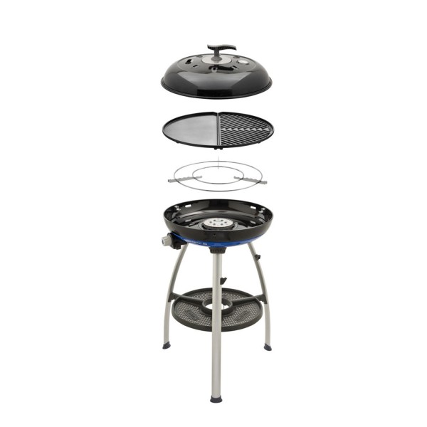 CADAC Carri Chef 50 BBQ / PLANCHA - 50mbar - mobiler Gasgrill - Grillplatte/Plancha - Deckel