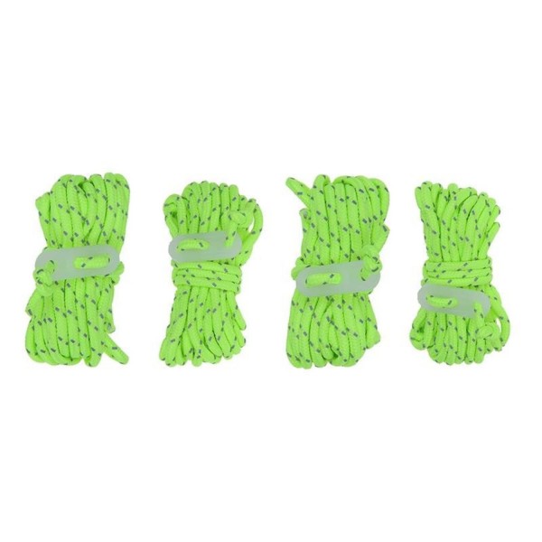 Abspannseilset Fluoreszierend - 4 Seile 4m - Seilspanner