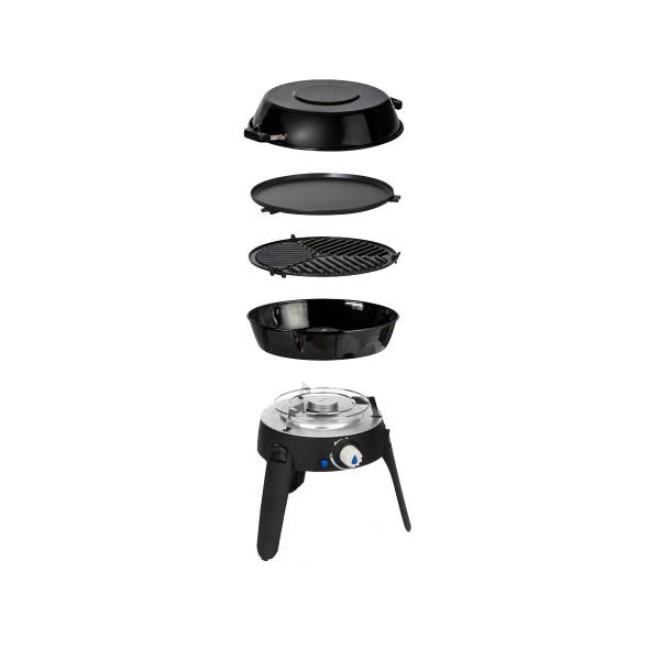 CADAC SAFARI CHEF 30 BBQ LP - 50mBar - inkl. Topfständer, Grillrost, Grillplatte, Pfanne/Deckel