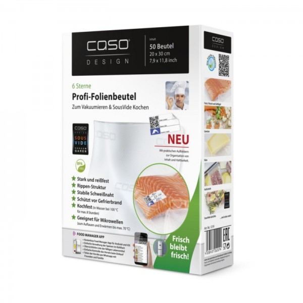 CASO Folienbeutel 20x30cm, 50St.