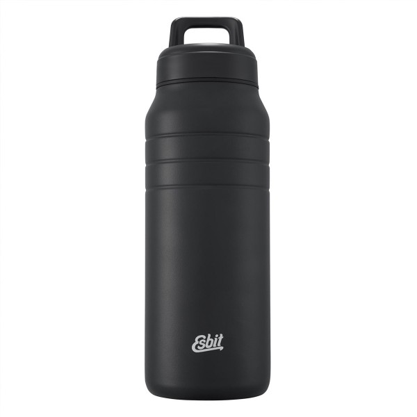 ESBIT MAJORIS Edelstahl Weithals Isolierflasche, 1L, Schwarz