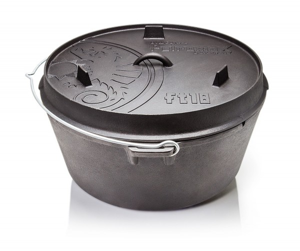 Petromax Feuertopf Dutch Oven ft18-t planem Boden - 16,1L - >20 Personen