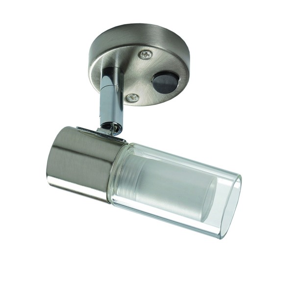 LED Aufbauspot 12V - NITRO II - dreh- & schwenkbar - Stahl & Glas - 180lm - 4000K - Schalter