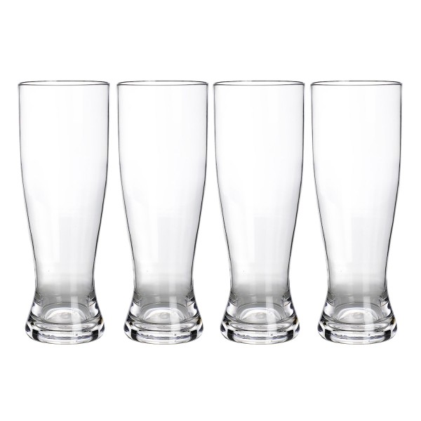 4er Set Weizenbierglas aus bruchfestem Polycarbonat - 500ml