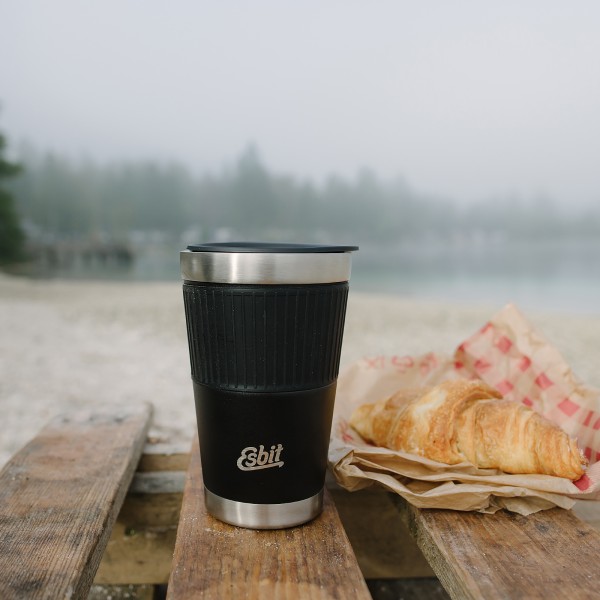 ESBIT SCULPTOR Edelstahl Tumbler, mit Manschette, 550ML, Schwarz