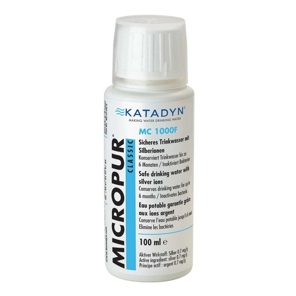 KATADYN Micropur Classic MC 1.000F - Trinkwasser Konservierung Silberionen - 100ml flüssig - 1ml/10L