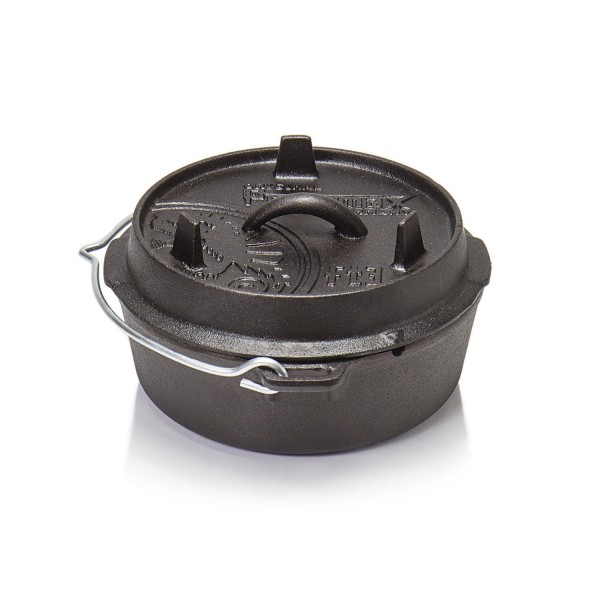 Petromax Feuertopf ft3-t - Dutch Oven - Gusstopf - mit planem Boden - 1,6L - 1-3 Personen