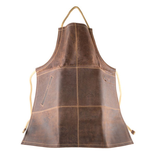 ALPENLEDER Grillschürze 'Funkenfeuer' coffee