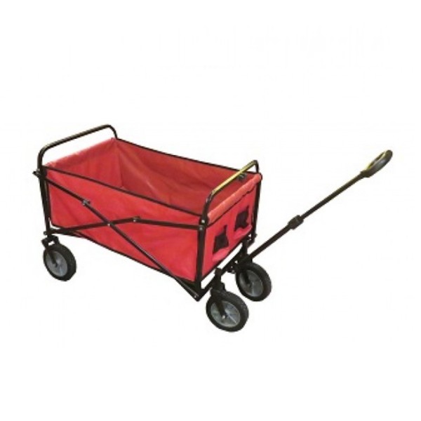 Bollerwagen klappbar rot - 70kg Belastung , 83 x 53 x 110cm - Teleskopdeichsel