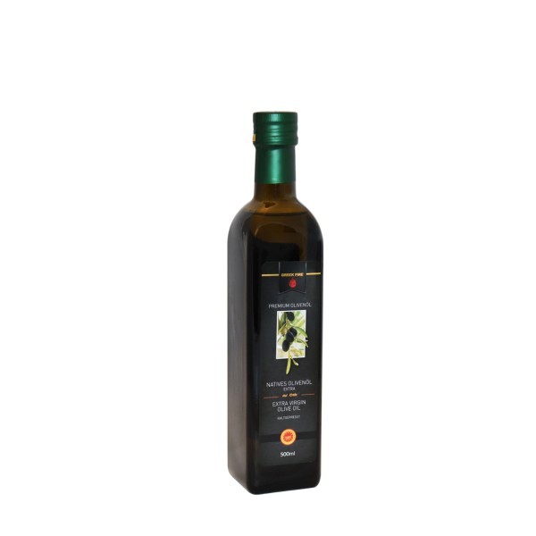 GREEK FIRE 0,5 Liter Olivenöl Nativ Extra, Glasflasche - MHD bis 01.02.2022
