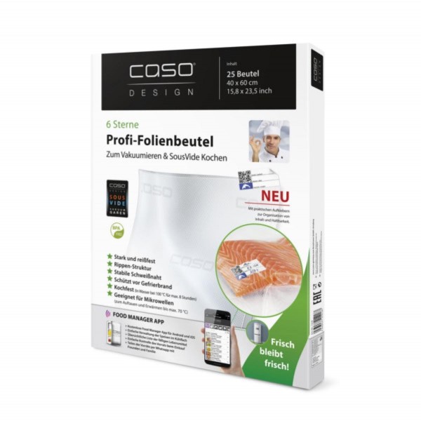 CASO Folienbeutel 40x60cm, 25St.