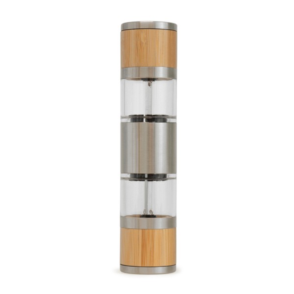 2in1 - Salz und Pfeffermühle - Bambus - Keramikmahlwerk