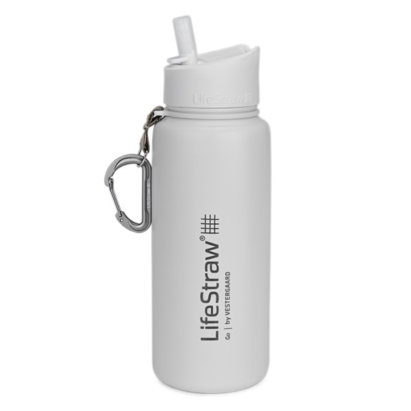 LifeStraw Go Steinless Steel (weiß) - Vakuum-Trinkflasche mit Filter - 0,7L