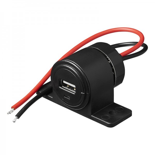 USB Aufbau-Steckdose 2100mA 12V/24V - Für Kfz/Boot