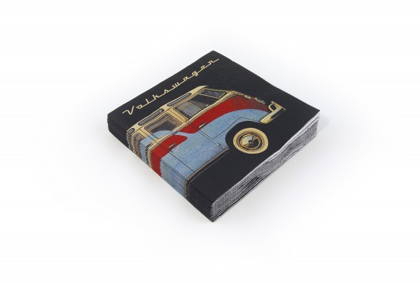 VW Collection Serviette "VW T1 SAMBA & BEETLE" - 20er Pack - 16,5x16,5cm - 100% recycling