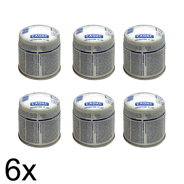 6 x CADAC 190g Stech Gas-Kartusche (190g Butan-Propan-Gemisch) - Stechkartusche EN417