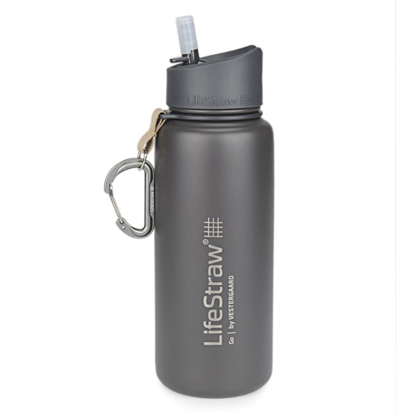 LifeStraw Go Steinless Steel (grau) - Vakuum-Trinkflasche mit Filter - 0,7L