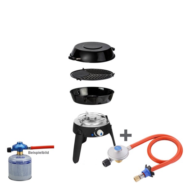 CADAC SAFARI CHEF 2 LITE LP FLEX 30 - inkl. Topfständer, Grillrost, Pfanne/Deckel 