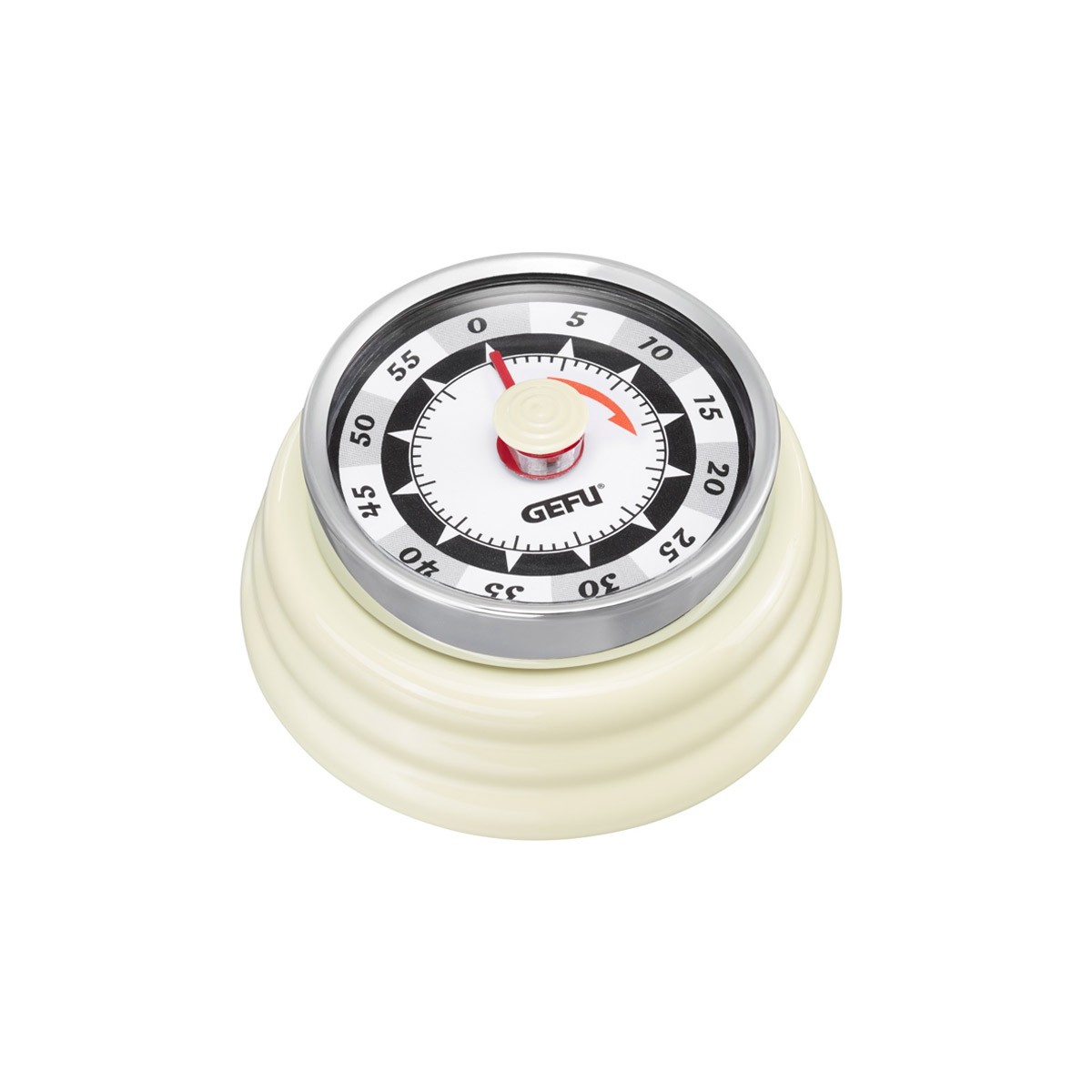 Küchentimer Kurzzeitmesser RETRO creme-weiss - mechanisch - magnetisch