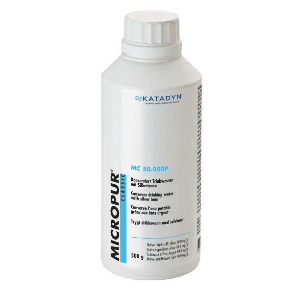 KATADYN Micropur Classic MC 50.000P - Trinkwasser Konservierung Silberionen - 500g Pulver - 1g/100L