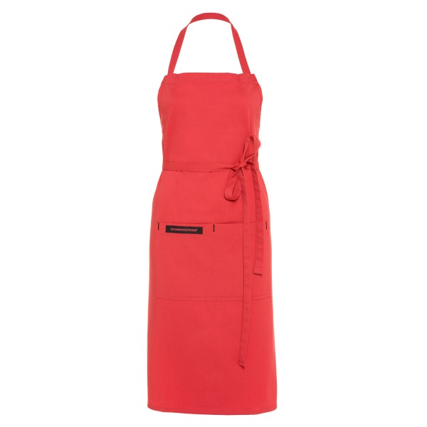 Feuermeisterin Premium Textil Back- und Kochschürze Rot mit 2 Taschen