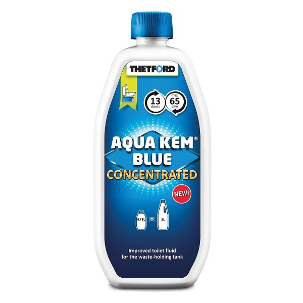 THETFORD Aqua Kem Blue Konzentrat - Sanitärzusatz für mobile Toiletten - 780ml - Reduziert Gasentwicklung