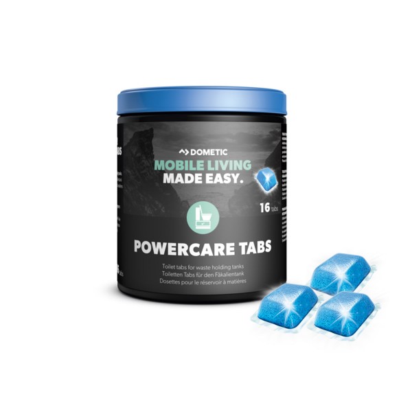 DOMETIC PowerCare Tabs BLUE - 16 Stück - Zusatz für Fäkalientank gegen Geruch
