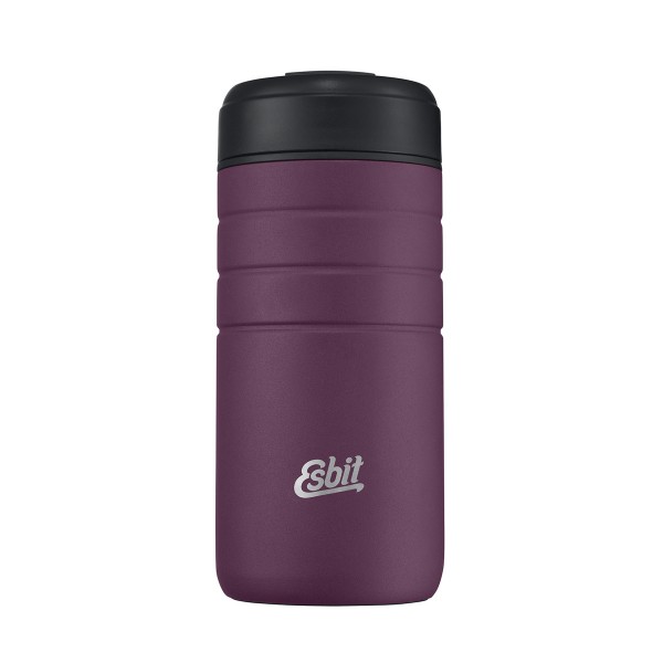 ESBIT MAJORIS Edelstahl Thermobecher mit Klick-Verschluss, 450ML, Aubergine
