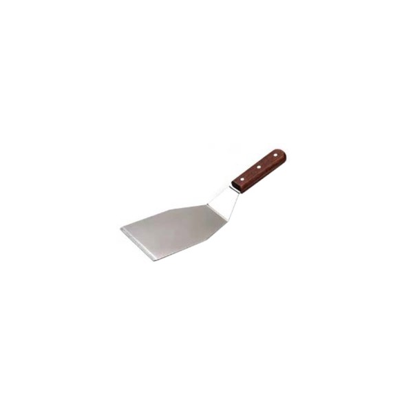 Grill- und Pfannenwender - Spachtel - Holzgriff - L: 32cm - Edelstahl - für Küche und Grill