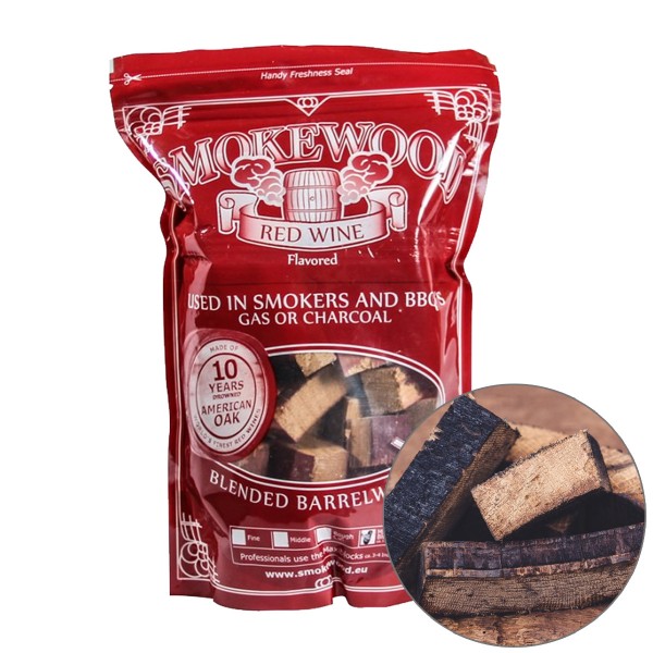 Smokewood Rotwein Mini Blocks - Räucherholz aus alten Weinfässern