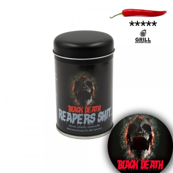 BLACK DEATH - REAPERS SHIT sehr scharfe Gewürzmischung - 100g Streuer