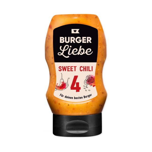 BURGER LIEBE Burgersoße - Sweet Chili - 300ml - vegan - ohne Konservierungsstoffe