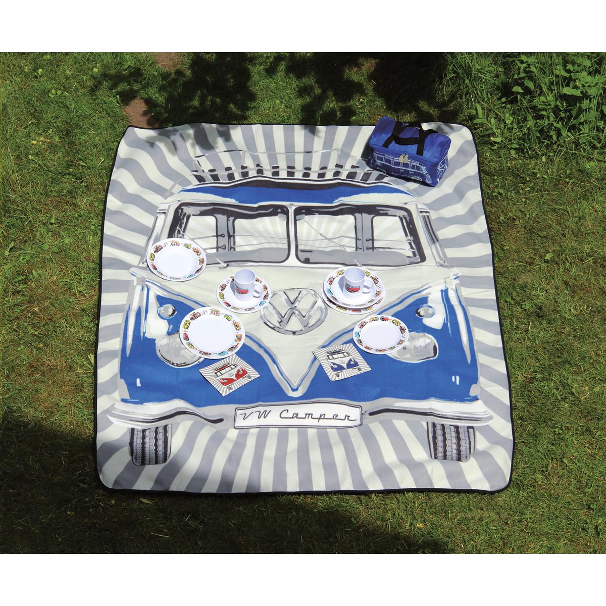 VW Picknick Decke Blau Decke Bulli Piknic Blanket 200x160 7E9084509 