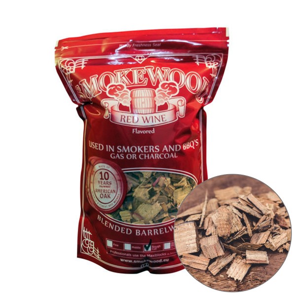 Smokewood Rotwein Rough Cut - Räucherholz aus alten Weinfässern