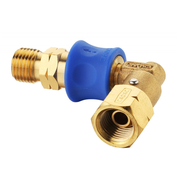 90° Quick Release Kupplung - Schnellkupplungs Set - 1/4 Zoll links auf 2 x Stecknippel