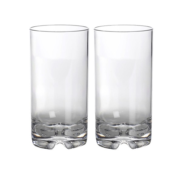 2 x Longdrinkglas aus bruchfestem Polycarbonat - 550ml